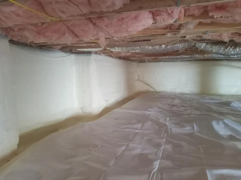 Crawl space encapsulation with closed-cell spray foam for Spray Foam Roofing in Urban Honolulu